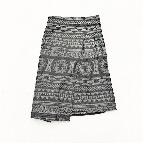 1 State Geometric Patterned Blue Denim Skort Skirt Size Medium - Picture 5 of 5